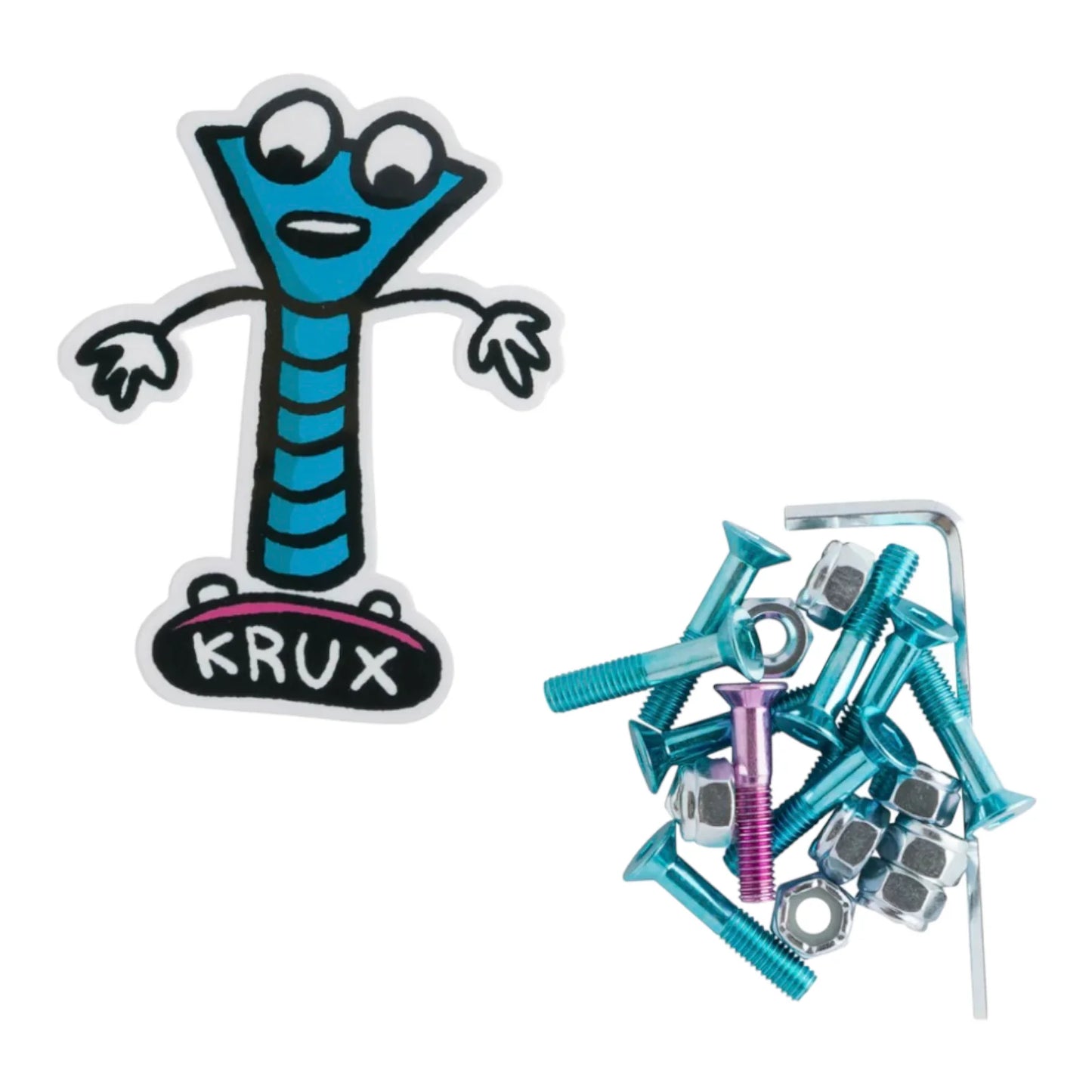 KRUX Krome 1” Allen Hardware Blue w/Pink