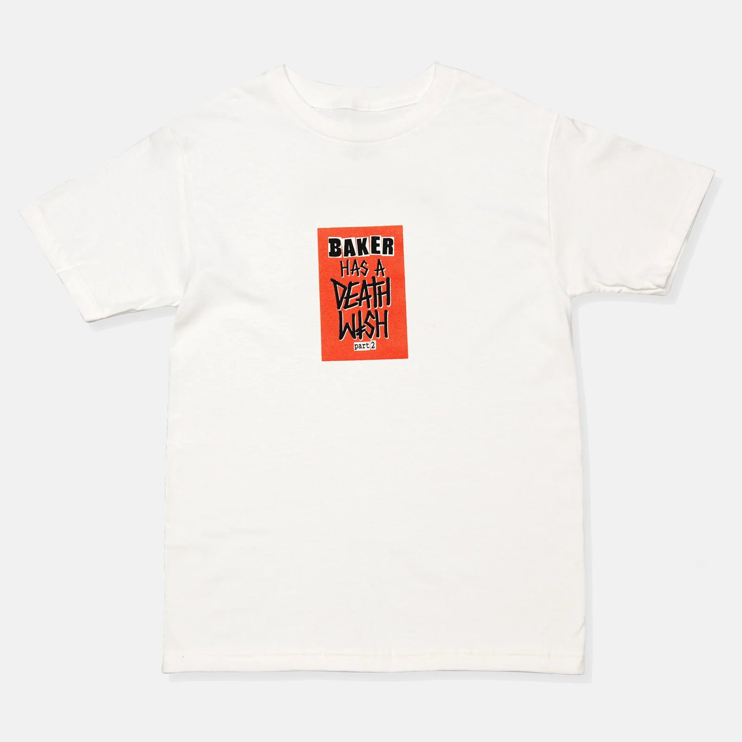 Baker has a Deathwish part 2 White/Red tee