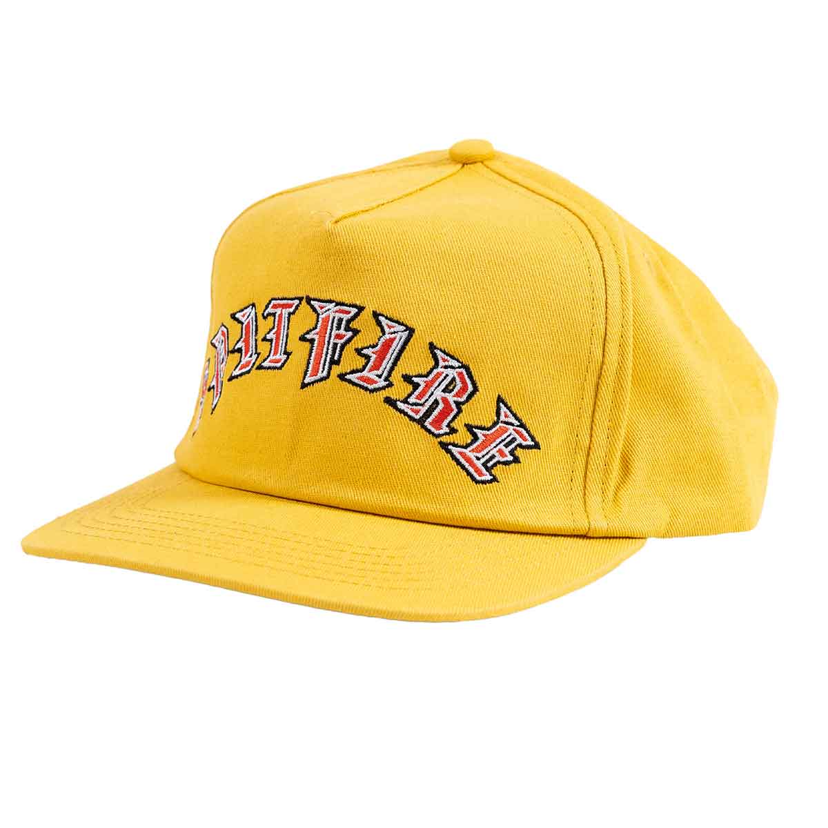 SPITFIRE Old English Arch Gold Snapback Hat